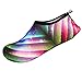 Produktbild Badeschuhe Damen Herren, Strandschuhe Unisex Aquaschuhe Männer Frauen Wasser Aqua Socken Yoga Strand Tanz Schwimmen Beleg auf Brandungs Tauchens Schuhen (Mehrfarbig, EU 37-38)