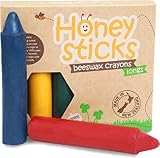Forma Duradera y Ergonómica - Ceras de colores Extra largas de tamaño jumbo de cera natural de abeja diseñadas para niños mayores. El tamaño Extra largo garantiza la durabilidad para incontables horas de diversión y aprendizaje.