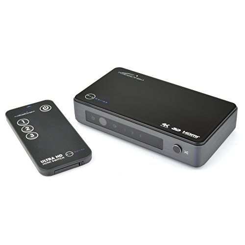 KabelDirekt 4K HDMI Switch 3 x 1 ( 1080p 4K 3D HDCP) / mit Fernbedienung & integriertem HDMI Verstärker – PRO Series - 5
