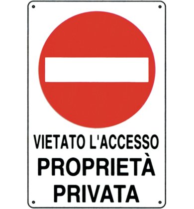 Unofer 1 Cartel Proprieta 'privada prohibido acceso