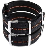 Nato Watch Cord - Cobra Elastic Fabric Strap N39TLD - 18mm 20mm 22mm Compatible Knitted Strap - Women Men's Multicolor Textile Cor