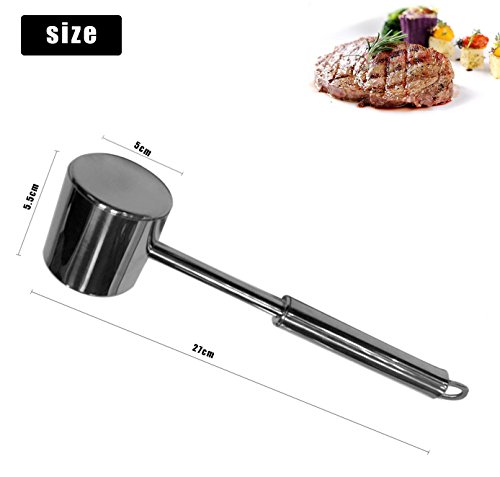 Vox Fleischhammer Fleischklopfer Edelstahl Guter Küchenhelfer Werkzeug Steakhammer Schnitzelklopfer zwei Bearbeitungsflächen - 2