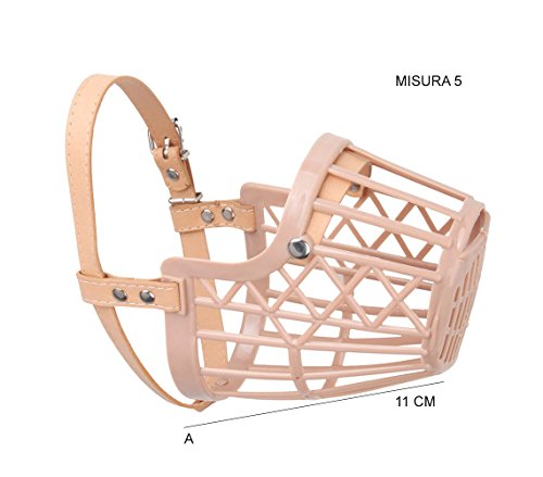 MUSERUOLA A CESTELLO BEIGE CLASSICA PER CANI DI PICCOLA, MEDIA E GRANDE TAGLIA ERGONOMICA E SICURA .MWS (5)