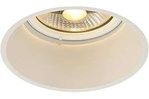 SLV Encastré LED HORN-T | Rond, Blanc |Projecteur de Plafond Variable, Eclairage Intérieur | Spots LED, Plafonnier, Spot Encastrable | Spots de Plafond, 1 Lampe | GU10 QPAR51, EEC E-A++