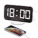 Produktbild A-TION Digitaler Wecker 6,5"LED-Anzeige mit Dimmmodus Spiegelfläche 3 Helligkeitsanpassung Dual USB-Port-Aufladung und große Snooze-Taste für Schlafzimmer-Wohnzimmerdekoration