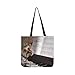 Produktbild Ein Fuuny Hund Spielen Das Klavier Leinwand Tote Handtasche Schultertasche Crossbody Taschen Geldbörsen Für Männer Und Frauen Einkaufstasche