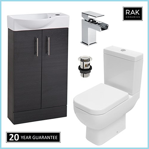 Buy RAK Series 600 WC Toilet Cistern Pan & Black 500mm Slimline Vanity