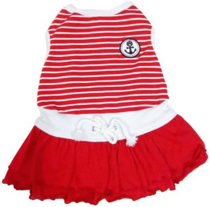 Happy Puppy Sporty Sailor Dog Dress, Medium