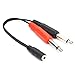 Produktbild Tisino 20cm Mini jack 3,5 mm TRS Stereo Buchse Klinkenbuchse zu 2 Dual 6,35 mm TS Mono Stecker Y Splitter Adapter Kabel