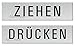 Produktbild Türschild - Ziehen - Drücken | 2er-Set | Aluminium Edelstahlschilder-Optik | 160x40 mm | Nr.28008-S