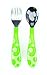 Munchkin Toddler Fork & Spoon Set 12 Months BPA Free (Green)