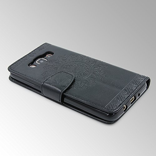Urcover   Samsung Galaxy S6   Funda Carcasa Lotus Pattern   Negro   Case Cover Protecci  n Smartphone M  vil Accesorio