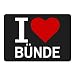 Produktbild Multifanshop Mousepad Classic I Love Bünde schwarz - Lustig Witzig Sprüche Party Computer Mauspad
