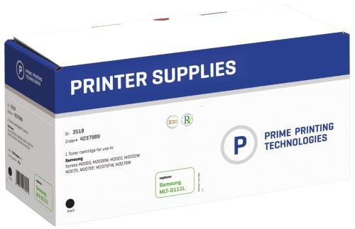 Preisvergleich Produktbild Prime Printing Technologies Toner 4237989 Toner 2200páginas schwarz Tonerkassette für Laserdrucker (Toner, schwarz, Samsung, Samsung Xpress M2020, M2020 W, M2022, M2022 W, M2070, M2070 F M2070 FW M2070 W, mlt-d111l, Samsung mlt-d111l)