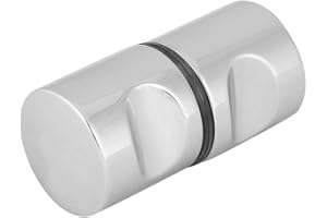 ALVINLITE Perilla de la puerta de la ducha Inicio Hotel Baño Ranura adosada Manija cromada Abridor de puerta con tirador(Estilo # 3)