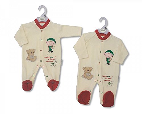 Baby Christmas Outfit All in One With Embroidery And Applique - Newborn