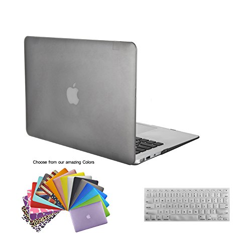 Macbook Air 11 Hülle,TECOOL [Ultra Slim Serie] Plastik Hartschale Schutzhülle Snap Case und Silicon Tastatur Abdeckung für Apple MacBook Air 11.6 Zoll - Grau