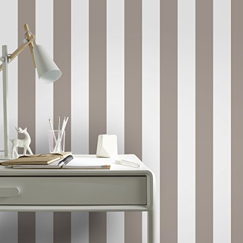 Graham & Brown – Vliestapete Streifen – Grau/Weiß – 1005×53 cm - 3