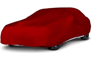‎LST LST Indoor Car Cover - Paint-friendly and Stretchy Car Garage. Car Cover Indoor for Car Dealerships and End Users. Car Tarpaulin Protects Against Sun, Dust (Red, XL (505 x 165 x 120 cm)