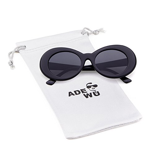 ADEWU Retro Oval Sunglasses UV Protection Clout Goggles for Women Men