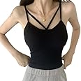 DAVINA FASHIONS stylish padded crop tank top bralette no need to wear seperate inner under this top free size fits upto 34 bust