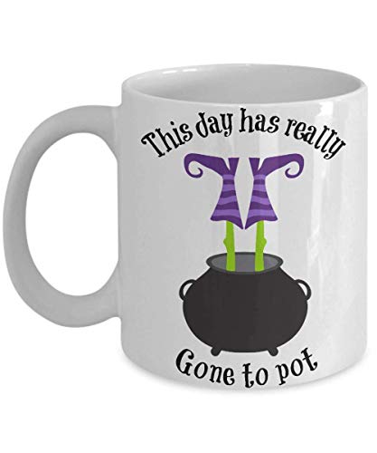 XIEXING Strong Stability Durable Witch Cauldron Halloween Coffee Mug-Cute Office Mug-Co-Worker Gift-Sister Best Friend Wife