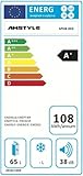 Amstyle Minikühlschrank 65 Liter Minibar Weiß freistehender Mini Kühlschrank Klein 5°-15°C Energieklasse A+ Tischkühlschrank ohne Gefrierfach für Getränke Zimmerkühlschrank 230V 65L Geräuscharm - 3