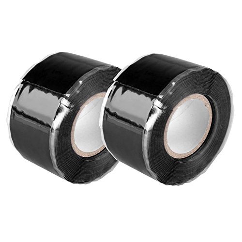 Preisvergleich Produktbild bcmrun 2 Rollen Wasserdichte Silikon Reparatur Klebeband Dichtungsband Rescue Bonding Tape vulkanisierend Band Tape selbstklebend 25 mmx3 m Dichtung Reparatur-Klebeband für durchlässig Schlauch Rohr