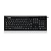 Produktbild Perixx PERIBOARD-311PLUS DE, Ultraschlanke beleuchtete Tastatur - USB-Anschluss mit 1 Extra Hub - Full Size - Abmessung 446x159x19mm - Leise Scherentasten - QWERTZ DE-Layout