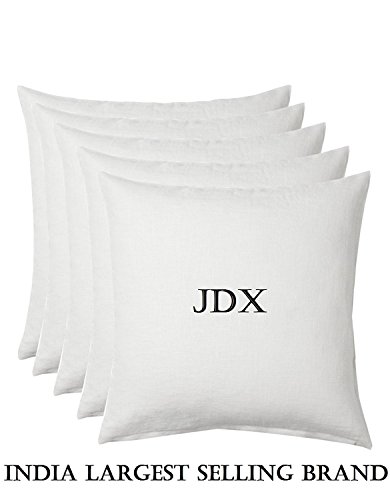 JDX Micro Fibre Silknise Cushion Filler (40X40cms, White) - Set of 5
