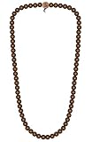 WOOD FELLAS Deluxe Holz-Perlenkette brown 6mm Holz-Schmuck, Halskette in drei verschiedenen Perlen-Größen erhältlich