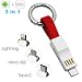 Produktbild Multi Ladekabel Lightning Micro USB Typ C 3 in 1 13cm Kurze Schnellladekabel magnetisch tragbar Schlüsselanhänger Aufladekabel Datenkabel für alle Android/iOS/Typ-C Geräte