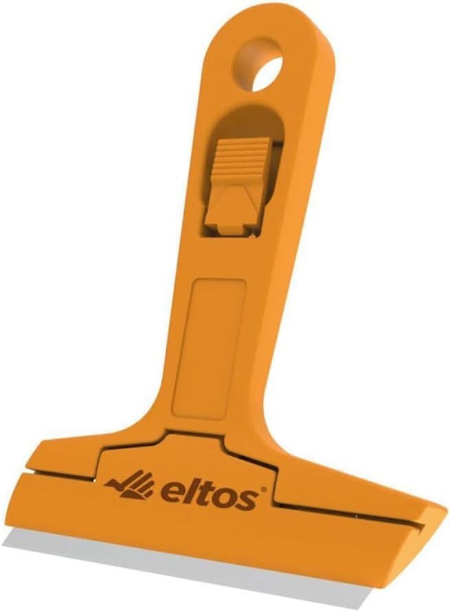 Bijutek Eltos Cam Kazıma Bıçağı 100 mm – Çelik Uçlu Ergonomik Saplı Cam Kazıyıcı (1 Adet)