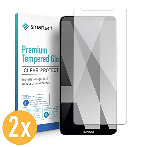 smartect Protector de Pantalla para Huawei Mate 10 Pro [2 Unidades] - 9H Cristal Templado - Diseño Ultrafino - Instalación Sin Burbujas - Anti-Huellas