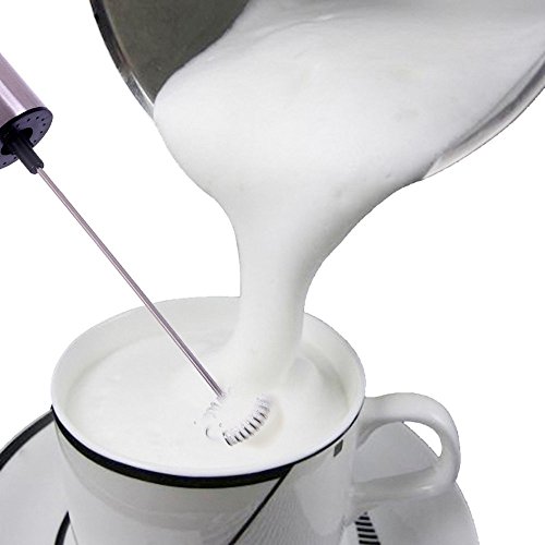 Techo Elektrischer Milchaufschäumer, portabel, für Kaffee, Edelstahl … (milk frother only) - 4