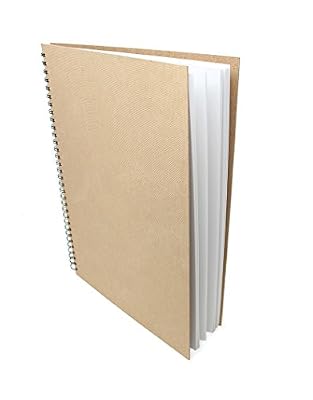 Artway Enviro - Carnet à dessin avec reliure double spirale et couverture rigide - 100% papier cartouche recyclé - 170 g/m² - 35 pages - portrait