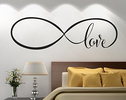 Love Infinity Sticker - Infinity Love Wall Sticker - Love wall decal - infinity loop wall quote - Bedroom Wall Sticker - Wall Decor