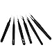 Teenxful 6pcs ESD Anti-Static Stainless Steel Tweezer Set Tweezers Maintenance Tools Kits Set