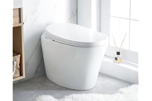 VOGO SMART TOILET Inodoro Electrónico de Estilo Japonés Chiba | Limpieza con Chorro de Agua | Sin Tanque Integrado | Mando a distancia y app | Asiento Calefactable | Temperatura Agua Ajustable.