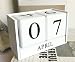 Produktbild BaBaSM Stilvoll Vintage Holz Kalender Wohnzimmer Dekoration Hauptlieferung jährlichen Planer Kalender (weiß)