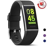 MorePro Fitness Armband mit Pulsmesser, Fitness Tracker Wasserdicht IP67 Aktivitätstracker Pulsuhren Smartwatch Schrittzähler Uhr Vibrationsalarm Anruf SMS Whatsapp Beachten für iOS Android