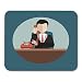 Produktbild Mouse Pads Answer Telephone Support Service Concept Technical Assistant in Office Flat Phone Man Mouse Pad for notebooks,Desktop Computers mats 7.08 (Lx 8.66 (W) inch Office Supplies