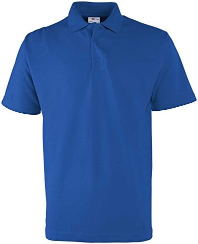 RTXtra Mens Classic Casual Colours Short Sleeve Pique Button Polo Shirt