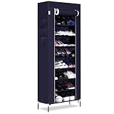 Ahorre espacio cuando tenga la capacidad de organizar hasta 27 zapatos, y se puede colocar en la esquina del sótano, ático, entrada y dormitorio, para mantener los zapatos innecesarios para el cambio de estaciones.