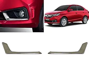 CARMART Imported Chrome Fog Light Bezel Garnish for New Honda Amaze 2018