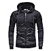 Produktbild Mantel Herren feiXIANG Lose Jacke Camouflage Outwear Herbst Casual Langarm Hoodie Sweatshirt Top Outwear(Schwarz,L)