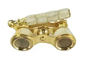 Antique Reproduction Brass Opera Glasses Binoculars Mother of Pearl