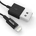 Produktbild esorio® MFI Lightning Apple iPhone X 8 Plus 7 6 6S 5 SE iPod auf USB Datenkabel 2m in schwarz