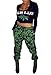 Produktbild Damen Hose und Top, Grün & Schwarz mit Ahorn-Blättern bedruckt, Sportswear, Clubwear, Größe M (40)