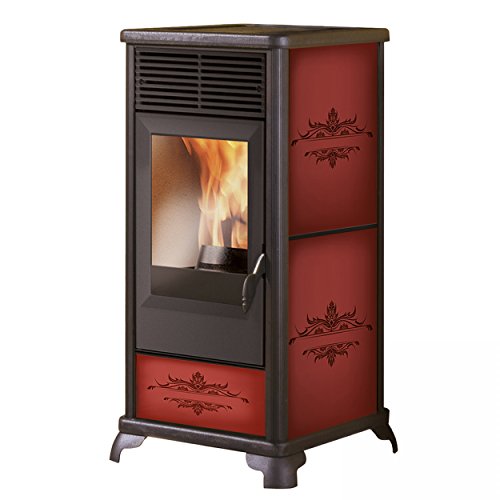 Italiana Camini E783120 ITC Classica Plus Keramik Bordeaux Pelletofen